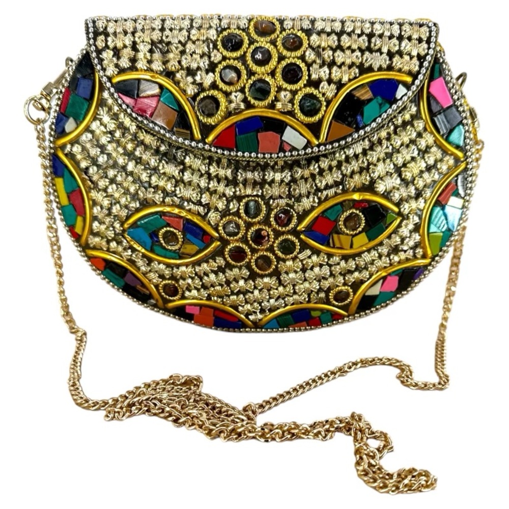 RAMLA | Rio Handmade Moroccan‎ Bag Gold Chain